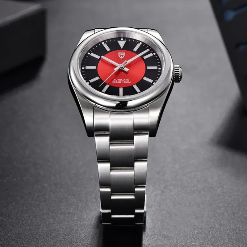 Pagani Design Automatic Black & Red Dial Men's Watch-  PD-1764